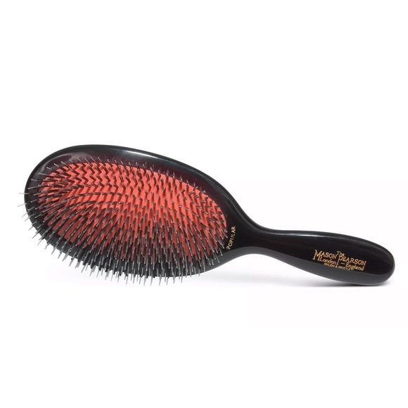 LIKE NEW Mason Pearson Popular Mixture Brush in Dark Ruby - Picture 1 of 4